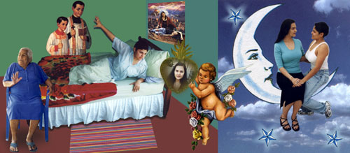 Heaven 2 digital mural at Galeria de La Raza Mission District San Francisco